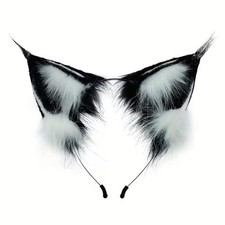 Black and White Cosplay Anime Ears Headband