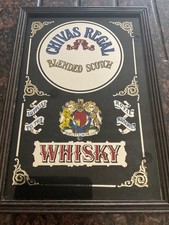 Chivas Regal Scotch Whisky Vintage Spiegel Werbeschild Holzrahmen Mancave Pub