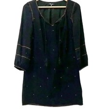 Madewell Black Midi Dress Womens Size XXS