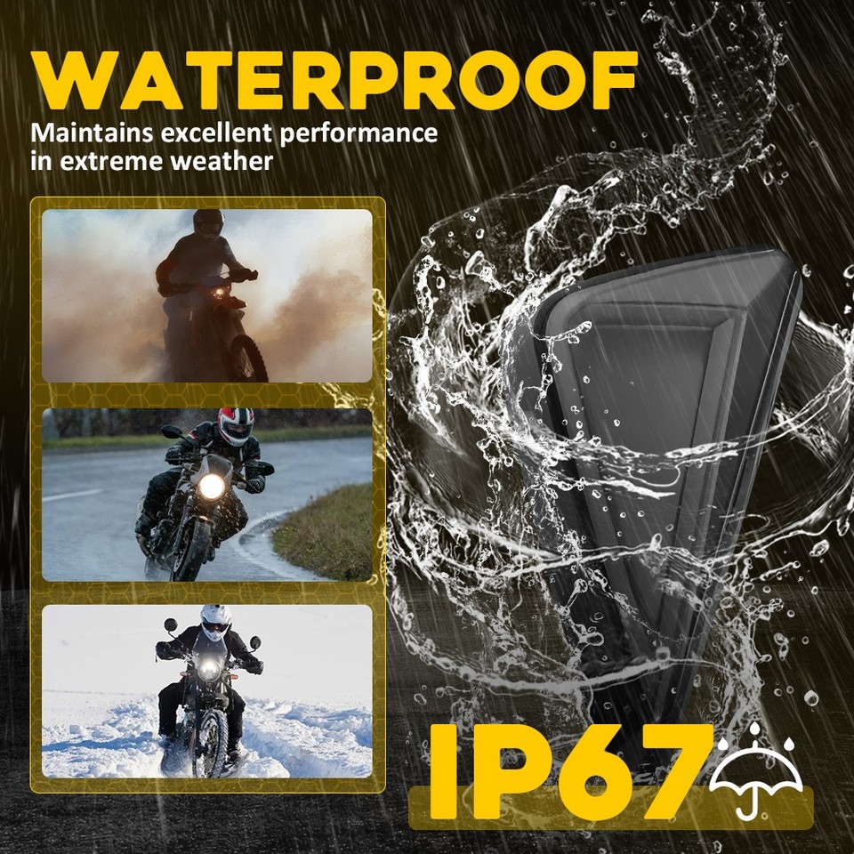 Waterproof Motorcycle Lights Motorcycle LED Turn Signals - 21 SMD Amber Blinker & White DRL Lights, 2-Pack Motorcycle LED Lights - Foto 12