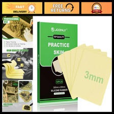 5PCS Tattoo Practice Skin - 12"x8" Double-Sided Silicone, Realistic Texture, Reu
