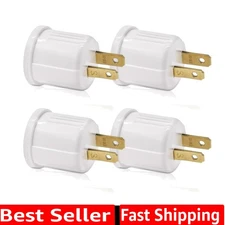 Versatile Light Socket Adapter - Polarized 2-Prong, 125 Volt, 660 Watt, 4-Pack