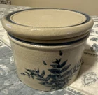 EUC Red Wing Pottery Stoneware Co Butter Bell Keeper Beige Round Glossy w/ Lid