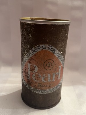 Pearl Beer Pull Tab Empty Can Straight Steel 12oz