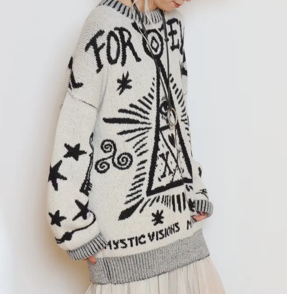 SUÉTER MADRE Denim The Biggie JUMPER Caída Larga Mystic Vision NUEVO Talla XS/S Foto 4 de 4