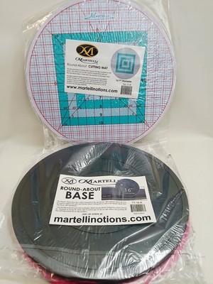 Martelli Round About 17-inch Turntable Set, Rotating Cutting Mat Grid, Ironing