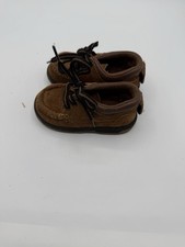 Vintage Hush Puppies Toddler Tan Brown Leather Shoe Sz 5M