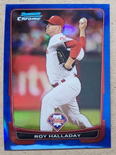 2012 Bowman Chrome Blue Refractor - Roy Halladay #1 (245/250)