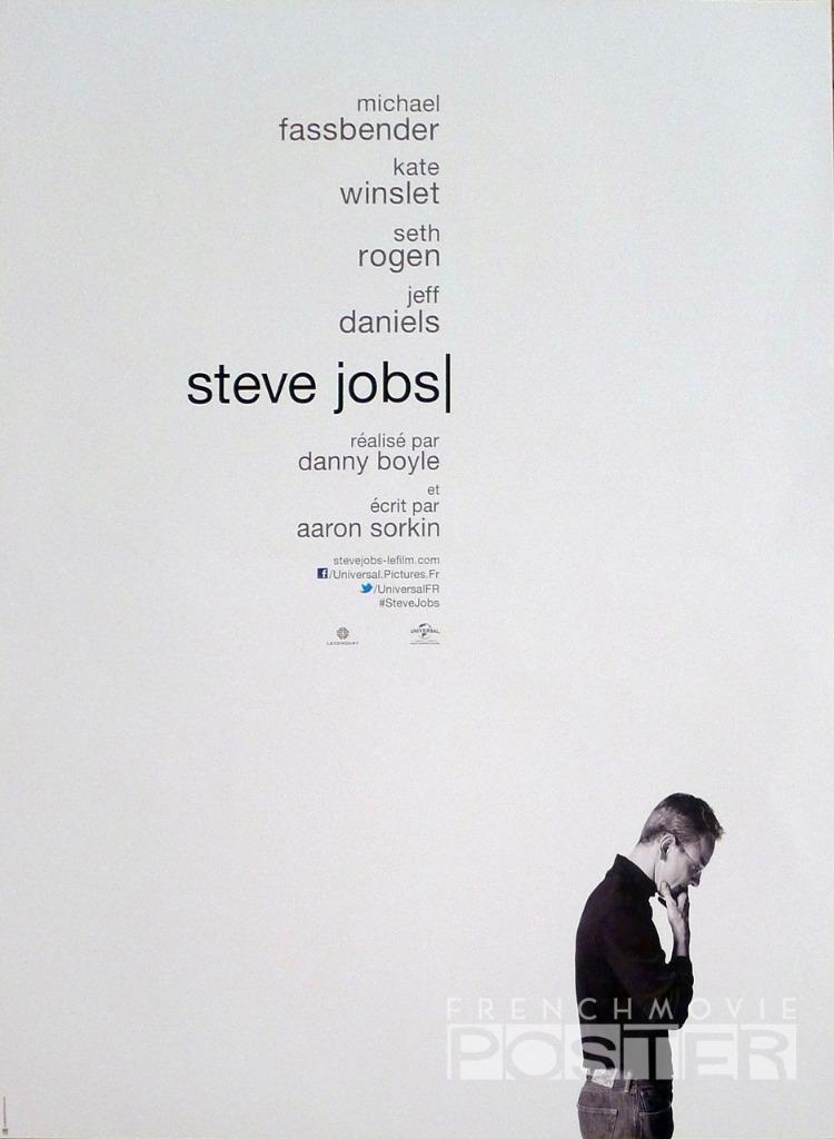【１枚のみ】スティーブ・ジョブズ　jobs フランス語版ポスター　Apple STEVE JOBS - FASSBENDER / WINSLET / BOYLE - APPLE - ORIGINAL