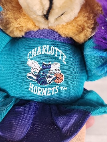 Bambola vintage NBA Charlotte Hornets cheerleader peluche orso 1994 basket 8" - Foto 6 di 6