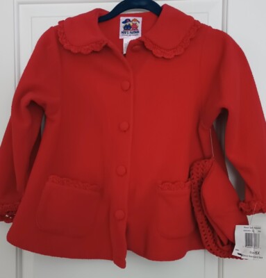 Pete's Partner A Good Lad Company Red Pea Coat And Hat NWT Size 6X