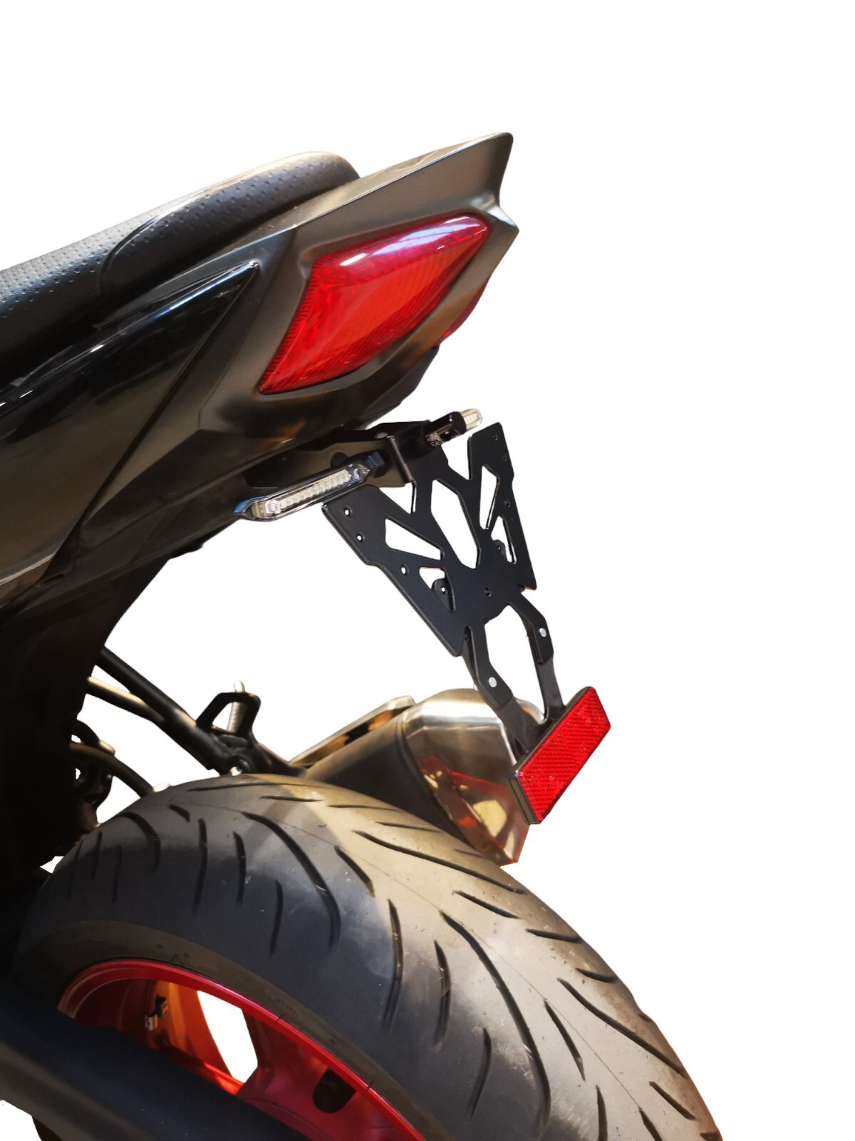 Support de plaque Suzuki SV650 2016-2025 anti-vibrations avec support de catadioptre