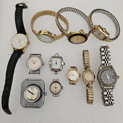 Vintage Ladies Watch Lot of 12 FOR PARTS/REPAIR Vintage Sears Swiss Made, Windup Ladies Watch. FOR PARTS OR  main image 3