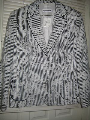 LIGHTWEIGHT BLAZER/JACKET , BLACK & WHITE SIZE 44, NWT,by gerry weber