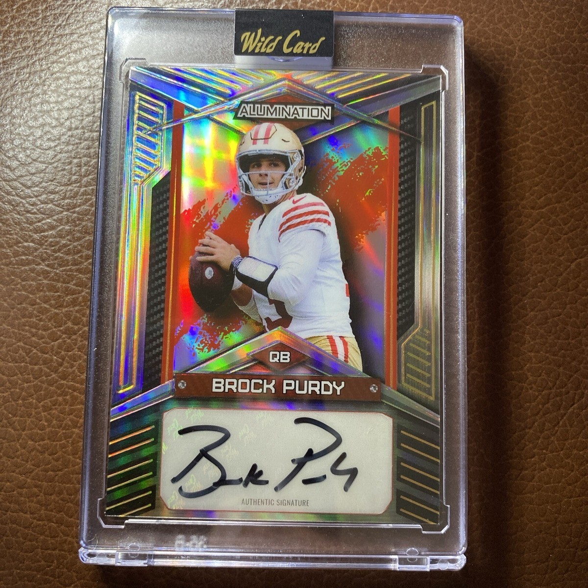 2023 Wild Card ALUMINATION GOLD PRIZM Brock Purdy AUTO 25/25 1/1