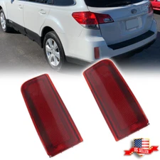 2PCS Red Lens Rear Bumper Bar Reflector Light Kit For 2010-2014 Subaru Outback