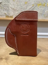 Cebeci Arms Leather On the Waist Holster with Clip for P320 (Brown Leather)