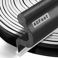 Drzwi Uszczelka do usuwania pogody Listwa izolacyjna Duża 40 stóp Czarna NOWA