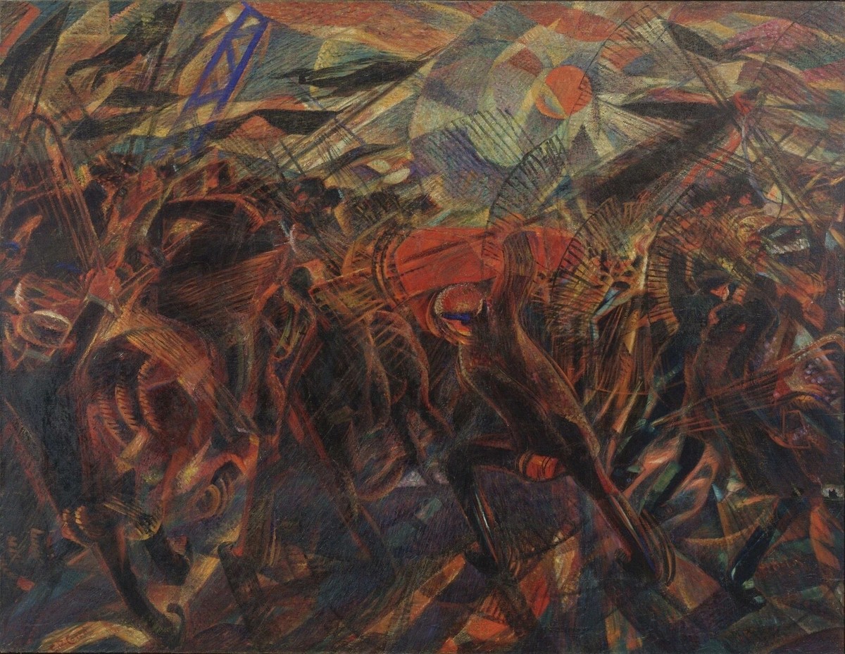 Carra、Anarchist Galli、希少画集画、新品額付 The Funeral of the Anarchist Galli : Carlo Carrà : Archival Canvas