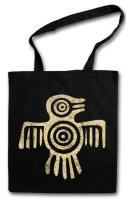 AZTEC BIRD II STOFFTASCHE Indianer Sign Kultur Zivilisation Maya Religion