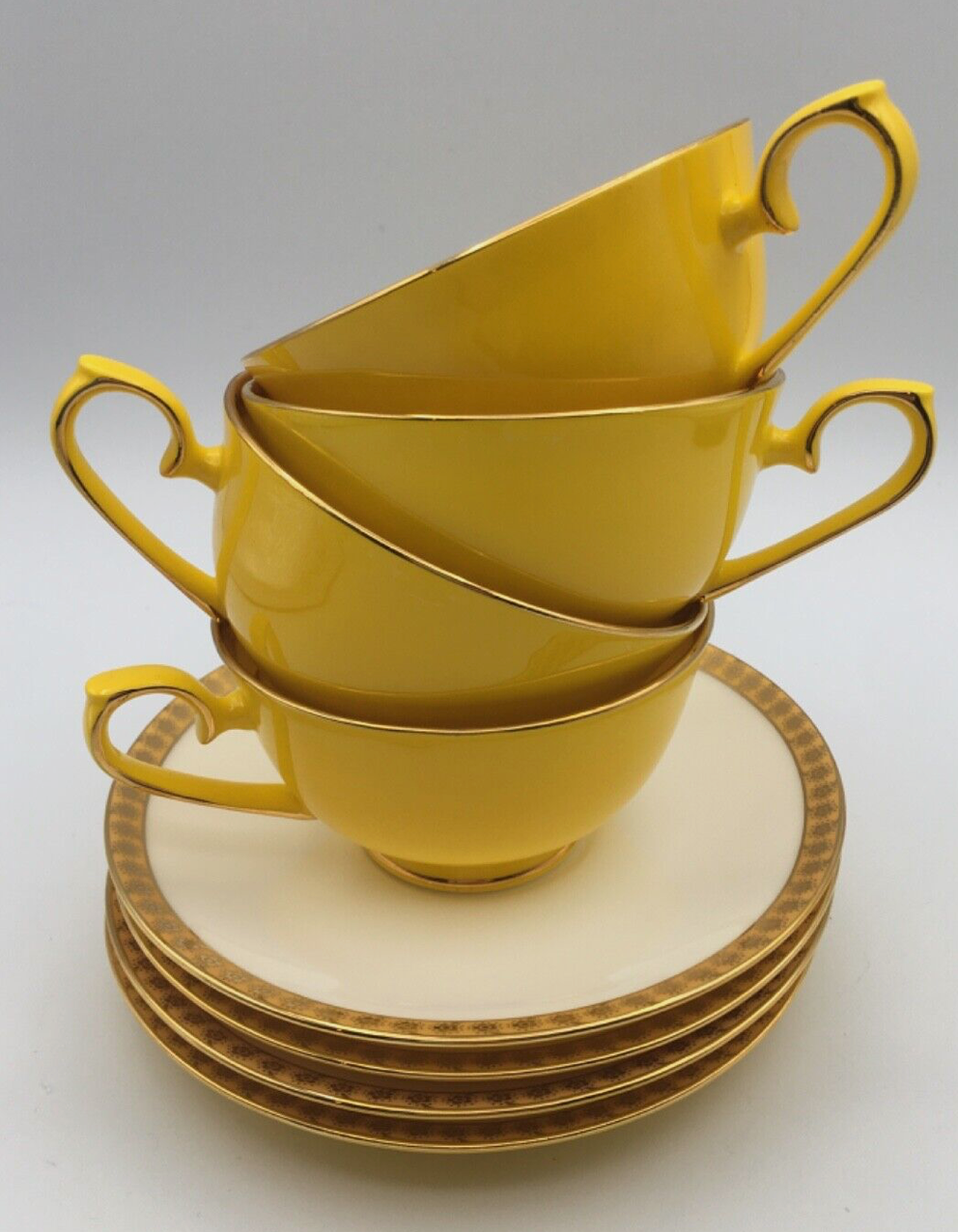 Teavana bone china tea set with real gold trim. (New but never used