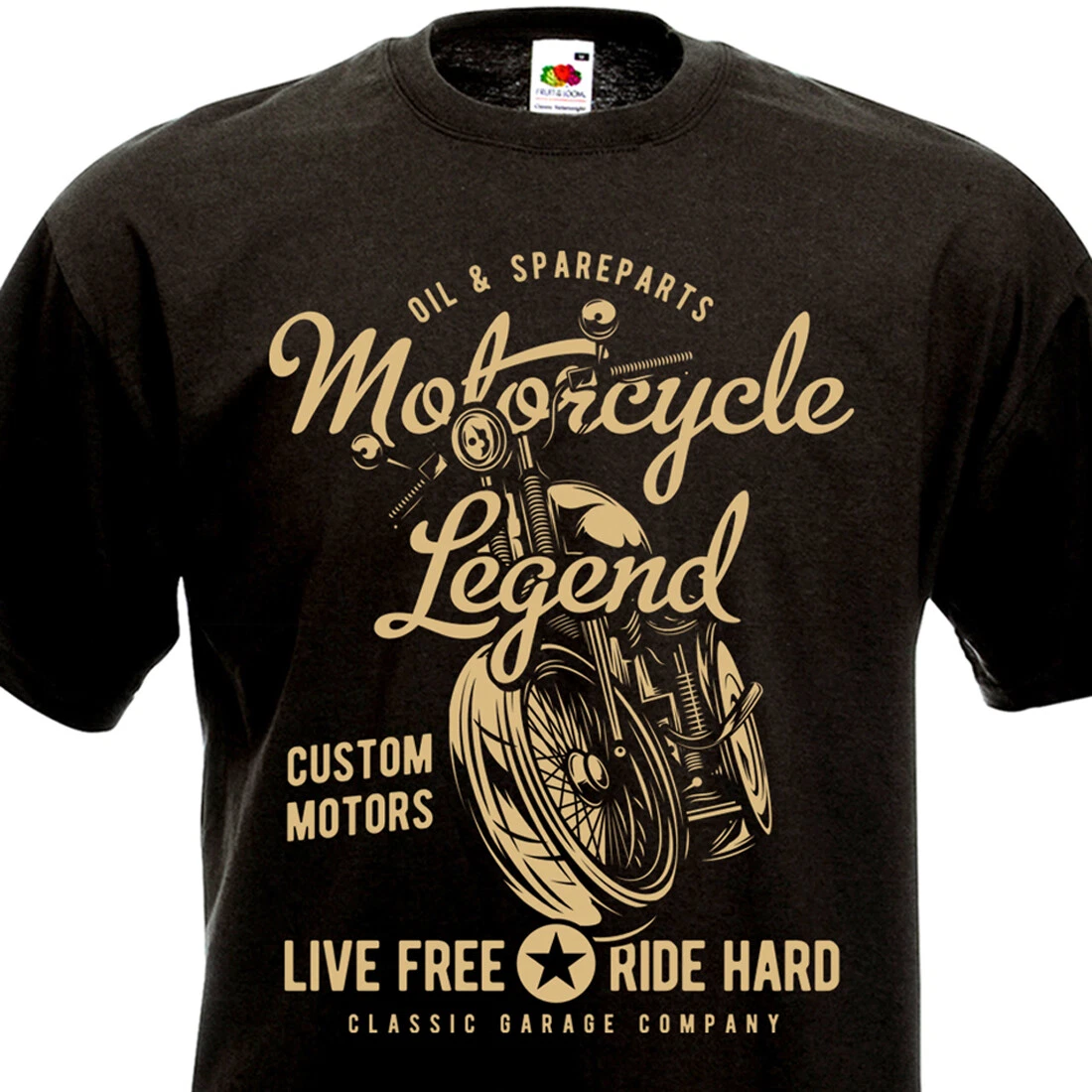 T-shirt motard - Custom Works  Tee shirt homme, T shirt, T shirt moto