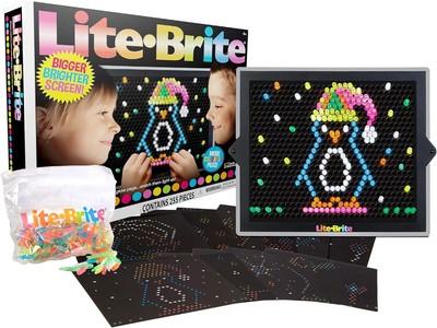 Lite Brite Ultimate Value Retro Toy, 12 Seasonal Templates, Peg Pouch,... 