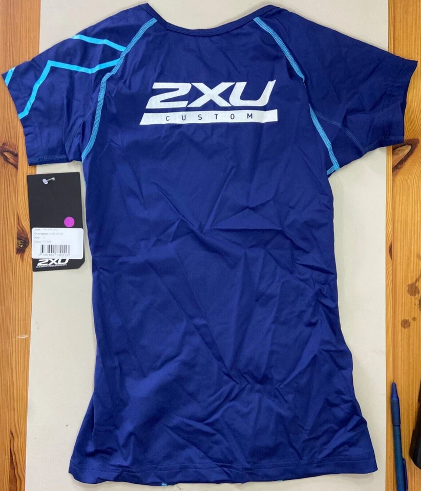 New 2XU Women Short Sleeve Compression Top Custom Blue Small - Изображение 2 из 2