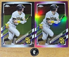 Lot Of 2 Jake Cronenworth 2021 Topps Chrome Rookies - 1 Pink Refractor & 1 Base