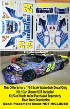 NASCAR DECAL #24 PEPSI STAR WARS DuPONT 2005 MONTE CARLO JEFF GORDON 1/24