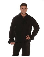 Gauze Pirate Shirt - Black - Renaissance - Princess Bride - Costume - Adult