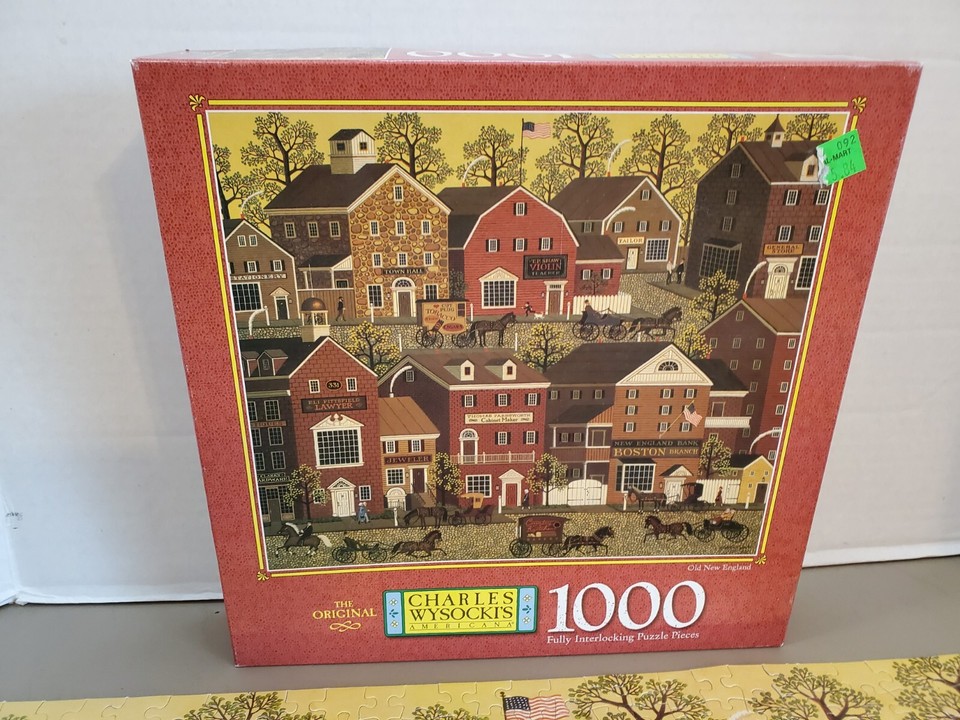 Vintage Charles Wysocki Americana Puzzle Old New England 1000 Pieces ...
