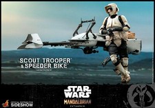 Star Wars Hot Toys Scout Trooper & Speeder Bike TMS017 1 6th Scale New & Sealed