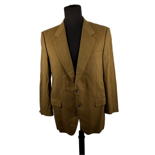 Vintage Celine Mens Brown Cashmere Wool 2 Button Sport Coat Canvassed France 43R - Picture 2 of 12