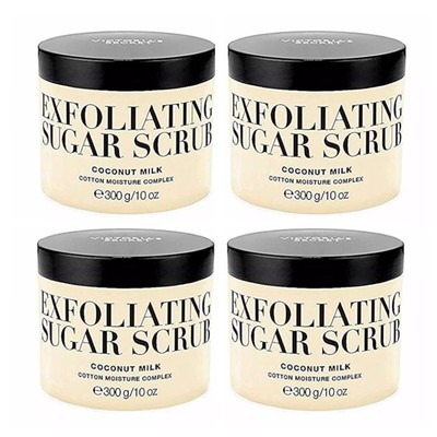 4 Victoria's Secret Coconut Milk Cotton Moisture Complex Exfoliating Sugar Scrub