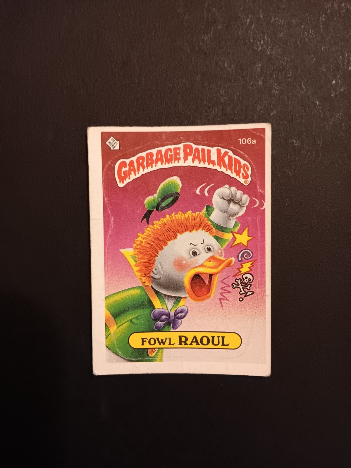 garbage pail kids Fowl Raoul 106a . Rare collectable puzzles