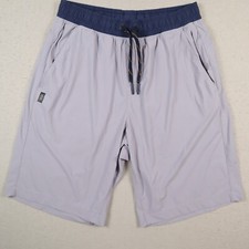 Rhone Pursuit Shorts Men's Small Unlined 9" Inseam Grey/Blue Gym Running