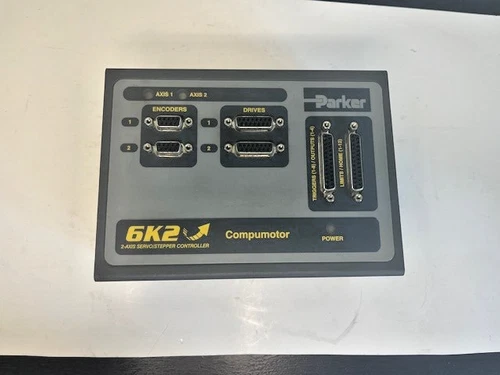 PARKER 6K2 COMPUMOTOR 2 AXIS SERVO STEPPER CONTOLLER WITH WIRING CONNECTOR