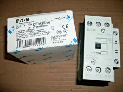 EATON MOELLER DILM25-10 XTCE025C10TA 120VAC COIL CONTACTOR