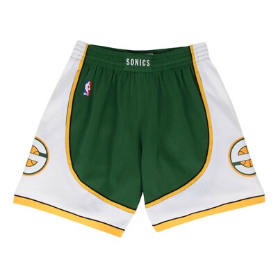 Mens Mitchell & Ness NBA Swingman Shorts Seattle Super Sonics Road 2007-08