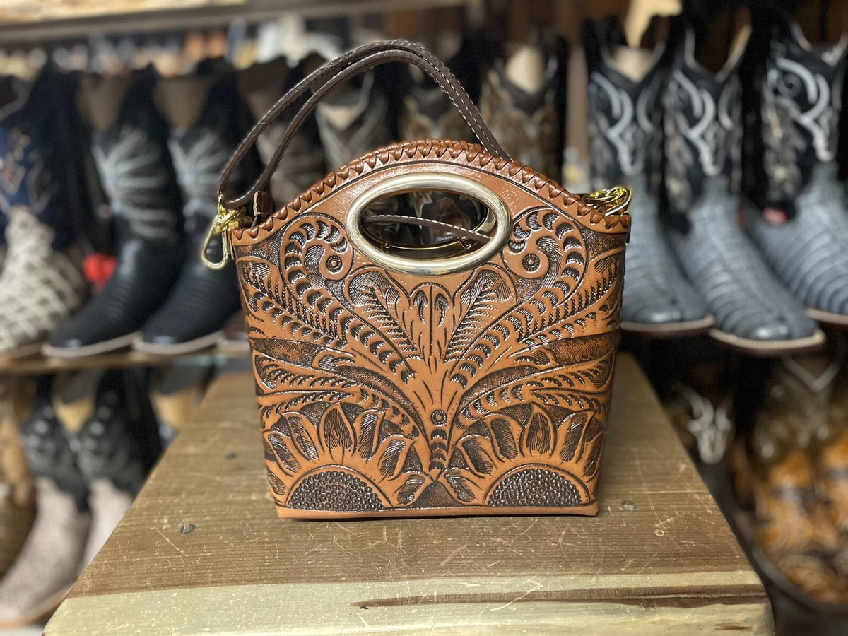 Hand tooled leather purse new arrivals