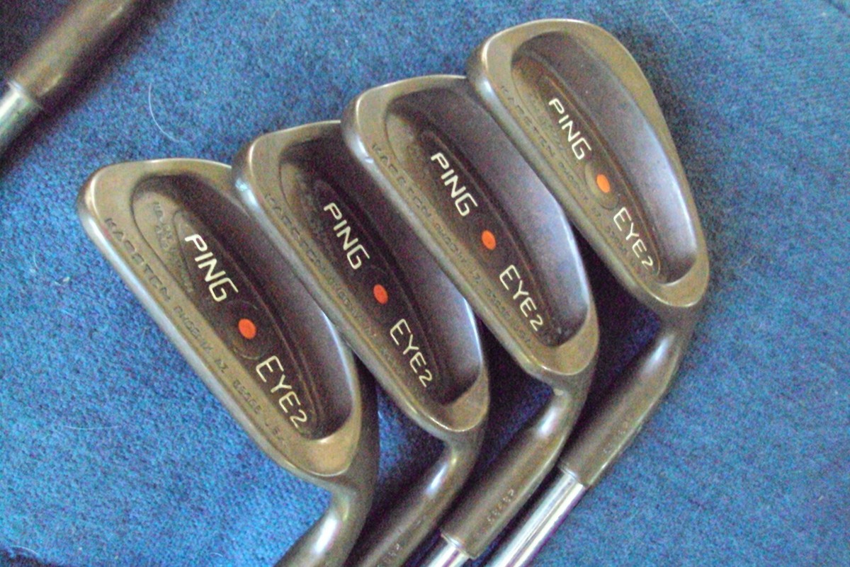 Ping Eye 2 Orange Dot Beryllium Becu Copper irons 3-PW, SW K shaft