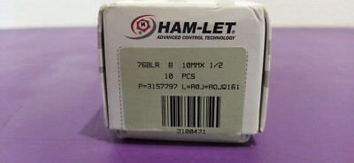 10Stk/Pack (1Stk/37 eur) Ham-Let 768LR B 10MMX 1/2 Stecker Edelstahl 