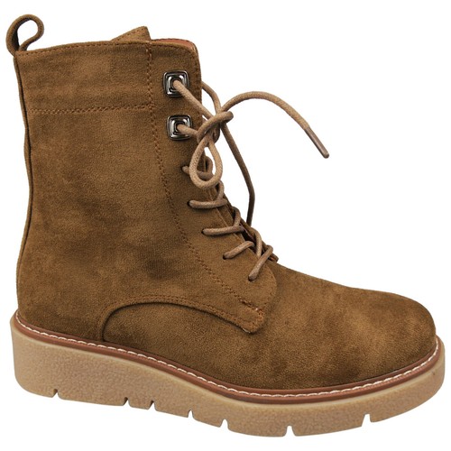 Botas de Invierno Damas Mujeres Cremallera Imitación Gamuza Forradas Cómodas Agarre Zapatos con Cordones Tallas - Imagen 9 de 10