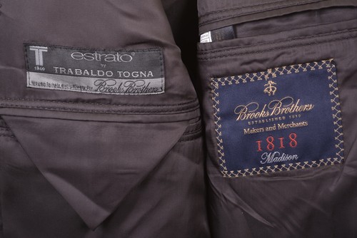 RECIENTE Brooks Brothers 1818 Madison EE. UU. Italiano Lana a Rayas Traje Chaqueta Pantalones 42 - Imagen 6 de 11