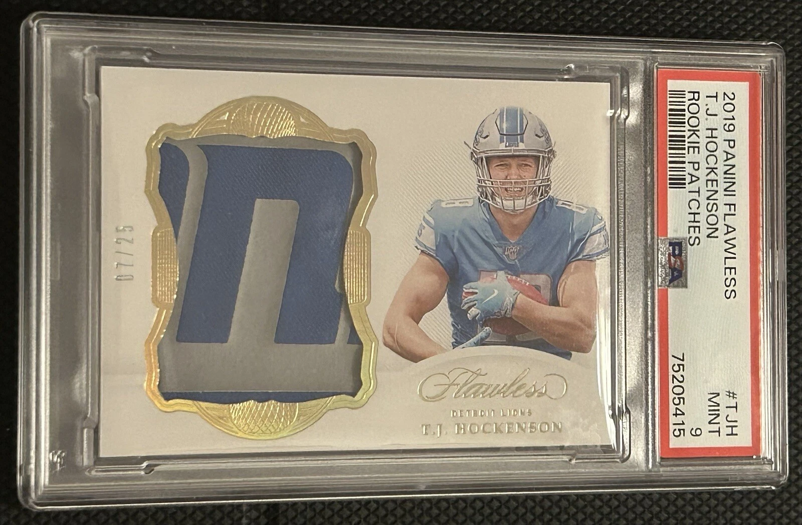 TJ Hockenson Panini Flawless Rookie Patches #TJH Base