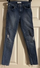 James Jeans Twiggy Moto Ankle Streetcore Urban Cotton Stretch Jeans Size 26