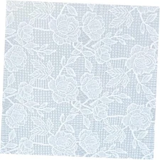 White Lace Flower Window Privacy Film Stained Glass 17.7 x 78.7 inches G004