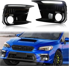 Pairwhiteamber Switchback Led Fog Bezel Replacement For Subaru Wrx Sti 2018-2021 Pairwhiteamber Switchback Led Fog Bezel Replacement For Subaru Wrx Sti 2018-2021