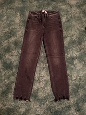 Vervet by Flying Monkey Jeans T5552 High Rise Crop Straight Leg Distressed 26